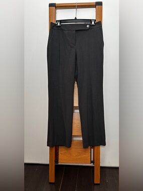 Calvin Klein Classic Fit Petite Gray Career Trousers 6P Tab Front Work Pants